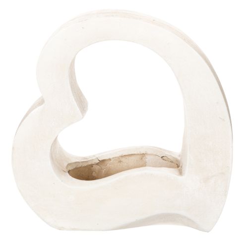 Herz Deko zum Bepflanzen und für Gestecke offen Moderne Herzform 19cm | Floristik24.de