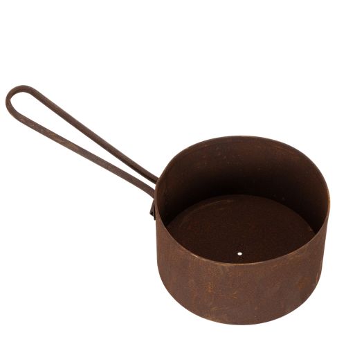 Pflanztopf Metall Übertopf Rost Pfanne Deko Ø20cm H11cm | Floristik24.de