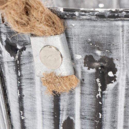 Pflanztopf mit Henkeln, Übertopf aus Metall, Deko Topf zum Bepflanzen Ø14,5cm | Floristik24.de