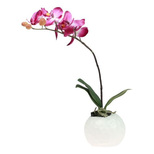 Künstliche Orchideen im Topf Phalaenopsis Kunstblumen Orchideen Pink 34cm