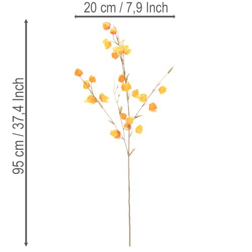Lampionblume künstlich Physalis Zweig mit Blüten 95cm | Floristik24.de