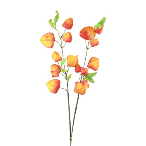 Kunstblume Orange Lampionblume Physalis Deko Seidenblumen 93cm 2St