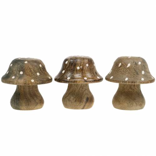 Deko Pilz Holz Natur 5cm 6St