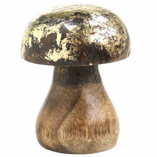 Floristik24 Holzpilz Golden, Natur Mangoholz Ø5cm H6,5cm 4St