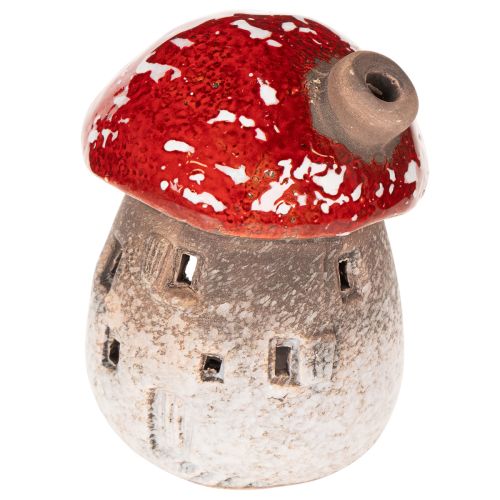 Pilzhaus Lichthäuschen Deko Figur Fliegenpilz mit Schornstein 10cm 2St | Floristik24.de