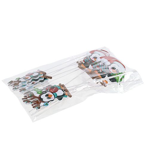 Floristik24 Pinguin am Stab 8,5cm 16 St