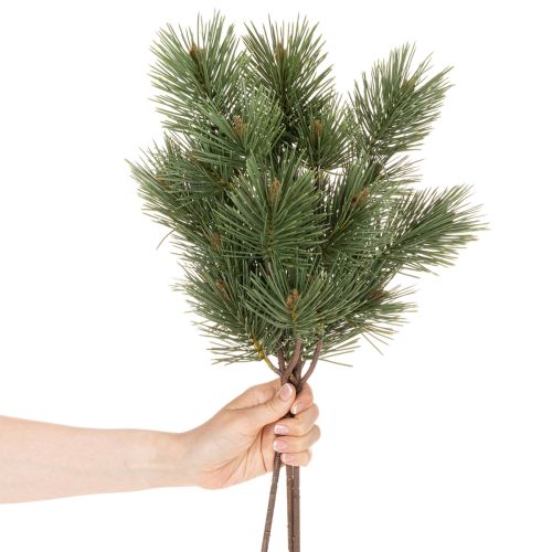Kiefernzweig künstlich als dekorativer Tannenzweig 55cm 3St | Floristik24.de