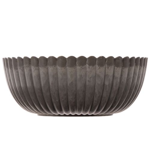 Schale geriffelt anthrazit Deko Schale rund 15cm 2St | Floristik24.de