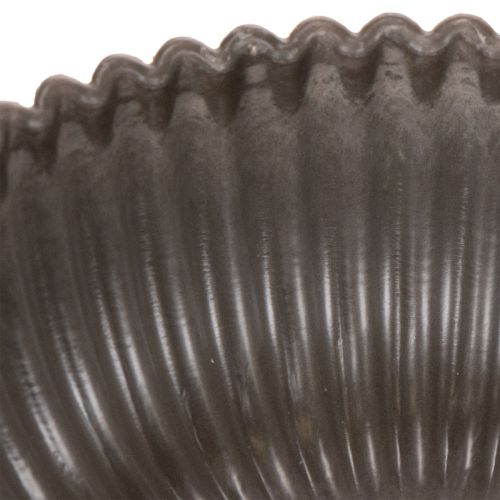 Schale geriffelt anthrazit Deko Schale rund 15cm 2St | Floristik24.de