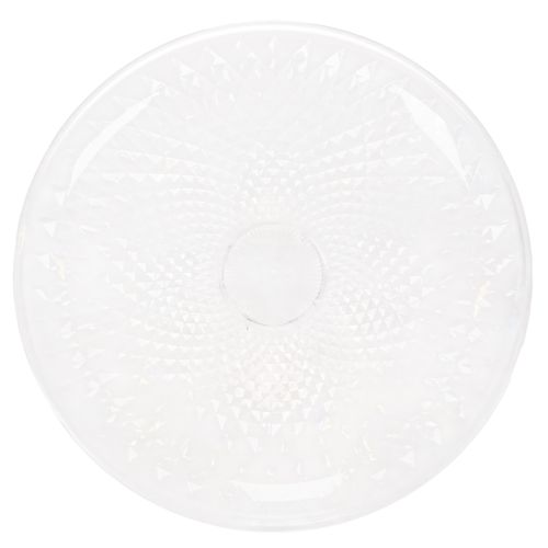 Deko Teller transparent rund Schale mit Fuß 32cm