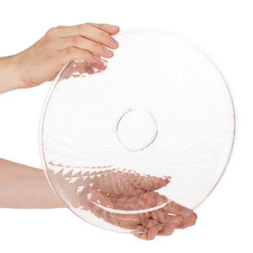 Deko Teller transparent rund Schale mit Fuß 32cm | Floristik24.de