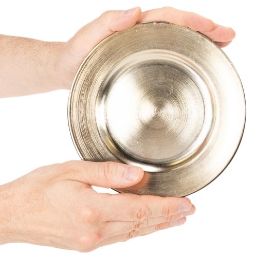 Teller Dekoration klein rund glänzend 17cm 6St | Floristik24.de
