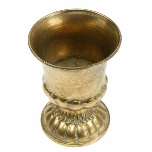 Floristik24 Pokal Antiker Look Golden Metall Ø9cm H12,5cm