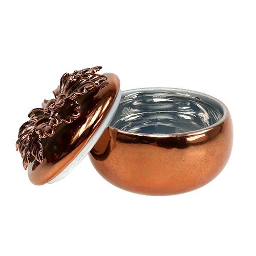 Floristik24 Porzellandose Kupfer Ø7,5cm H6cm