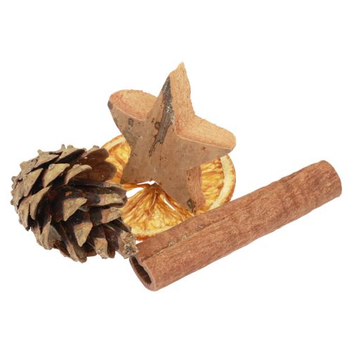 Floristik24 Potpourri Weihnachten Zapfen Orangenscheiben Zimt Holz 150g