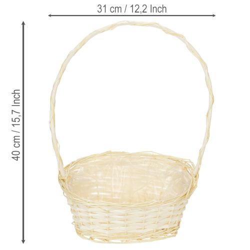 Präsentkorb 27cm x 18cm H43cm hell | Floristik24.de