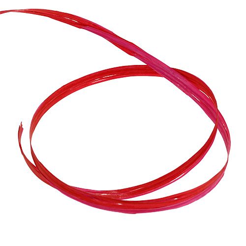 Artikel Raffiabast zweifarbig Rot-Rosa 200m