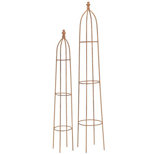 Floristik24 Rankhilfe Metall Rost Optik Obelisk 69/86cm Set 2St