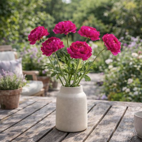 Artikel Kunst Ranunkel als Einzelblume für zeitlose und vielseitige Raumgestaltung 51cm 3St