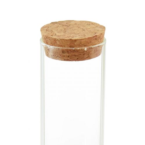 Artikel Reagenzglas Deko Vase mit Kork Deckel Ø4cm H18cm 6St