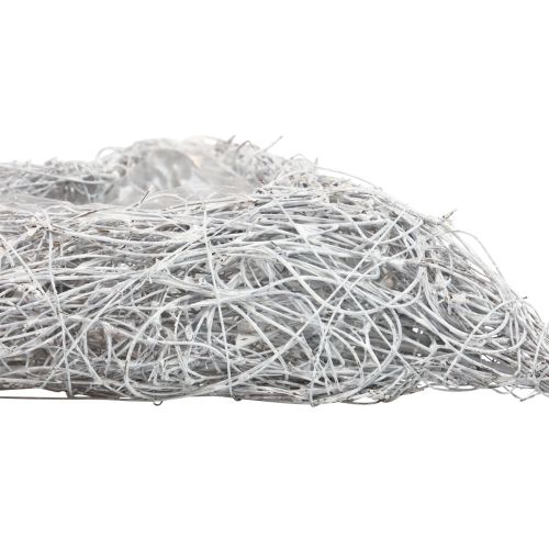 Floristik24 Rebenherz Pflanzherz Pflanzschale Weiß Natur 16×19cm×5,5cm