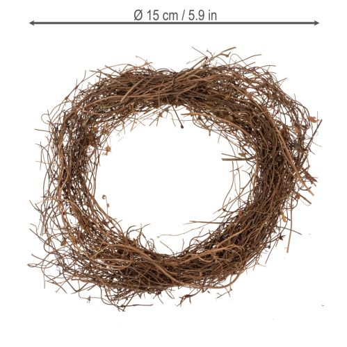 Artikel Rebenkranz Natur Ø15cm 10er Set - Ideal für Herbst-, Weihnachts-, Oster- und Trauerdekoration