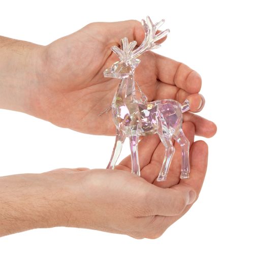 Rentier Anhänger aus Acryl für Weihnachtsbaum 14cm 4St | Floristik24.de