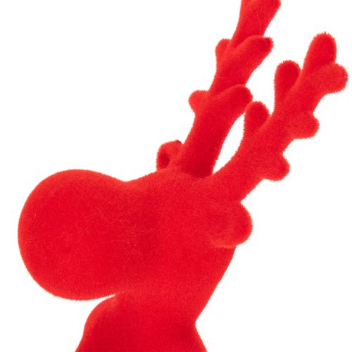 Dekofigur Rentier rot liegend modernes Design 24cm 2St | Floristik24.de