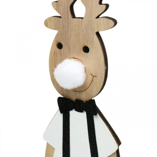 Rentier Holz Dekofigur Weihnachten zum Stellen 12×6,5cm H45cm 2St