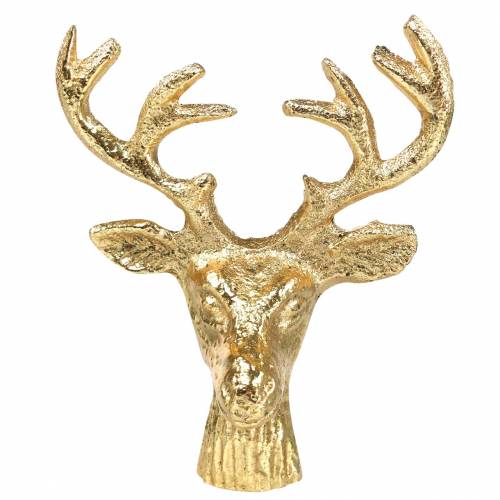 Floristik24 Weihnachtsdeko Hirschkopf Metall Golden 6,8cm 6St