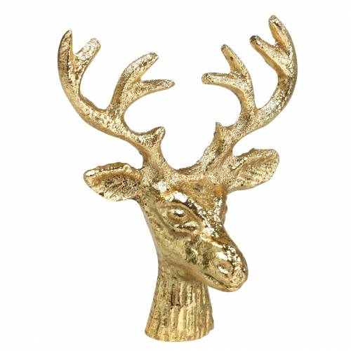 Floristik24 Weihnachtsdeko Hirschkopf Metall Golden 6,8cm 6St