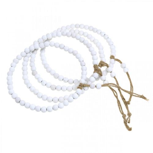 Artikel Deko-Holzring Shabby Chic Weiß Ø19cm, Hochzeit, Frühling, Türdeko, 4er Set