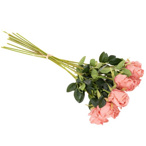 Kunstblume Rose im Bund Langer Stiel 62cm 12St | Floristik24.de