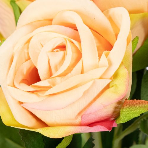 Artikel Kunstrosen Bouquet mit realistischem Look dauerhaft haltbar für Hochzeitsdeko 44cm 6St