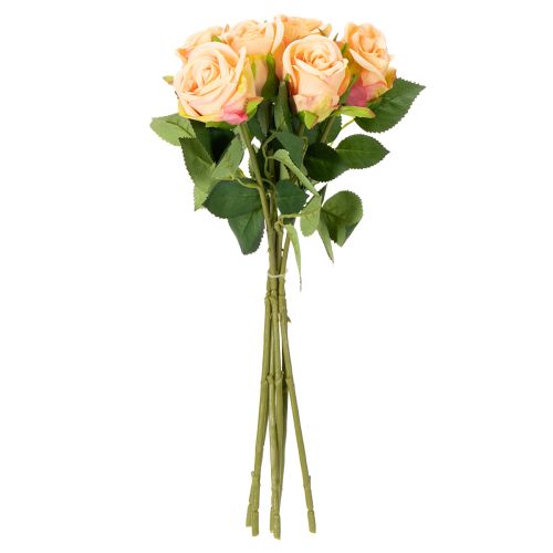 Artikel Kunstrosen Bouquet mit realistischem Look dauerhaft haltbar für Hochzeitsdeko 44cm 6St