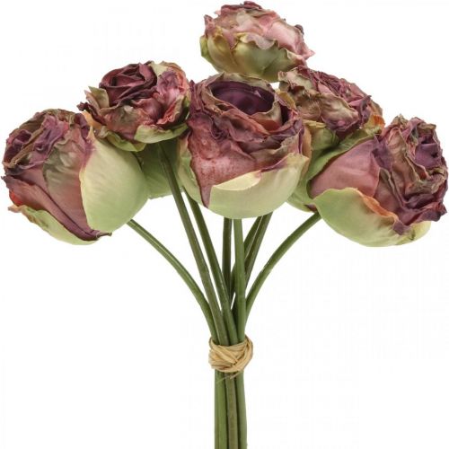 Stiel-Rose mit 3 Blüten ca 80 cm rosa Kunstblume Plastik-Blume Hochzeits-Deko 