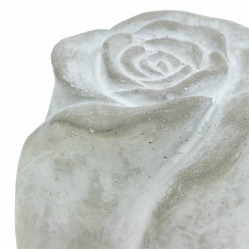 Grabschmuck Rose Grab-Dekoration Beton H10cm 4St