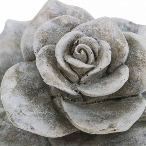 Floristik24 Deko Rose Grau Ø9,3cm