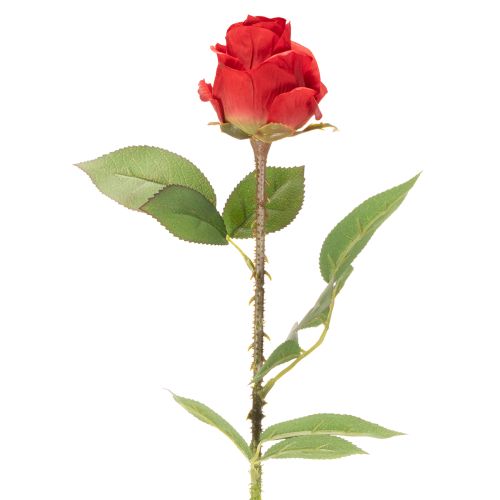 Rosenzweig Seidenblume Künstliche Rose Rot 72cm 3St | Floristik24.de