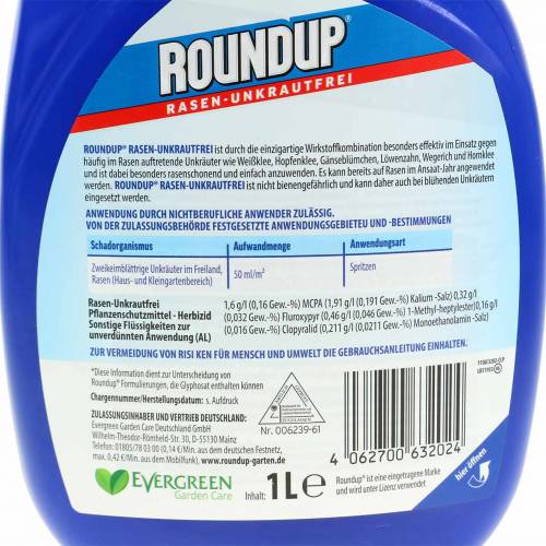 Floristik24 Roundup Rasen-Unkrautfrei Herbizid 1L