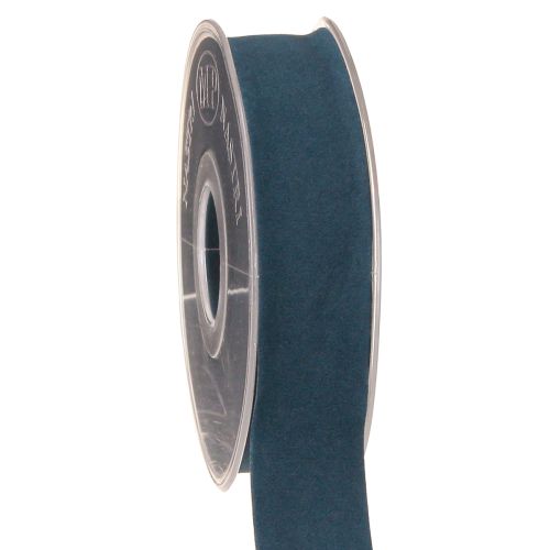 Floristik24 Samtband Blau Geschenkband Dekoband Band 25mm 7m