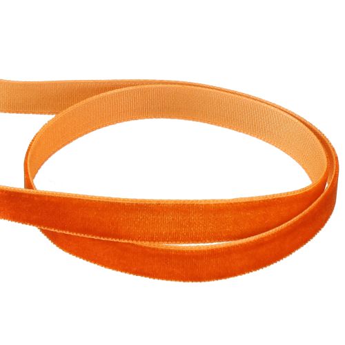 Artikel Samtband Dekoband Band Samt Dunkles Orange 10mm 20m