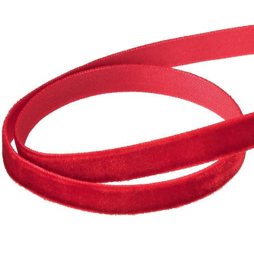 Floristik24 Samtband Dekoband Velvet Band Rot 10mm 20m