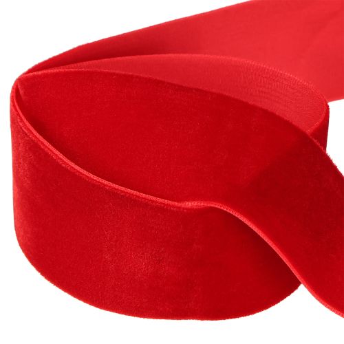 Floristik24 Samtband Geschenkband Dekoband Samt Rot 40mm 8m