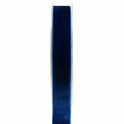 Floristik24 Samtband Blau 20mm 10m