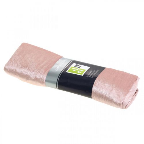 Floristik24 Dekostoff Velvet Altrosa Samtstoff Tischdeko 140×300cm