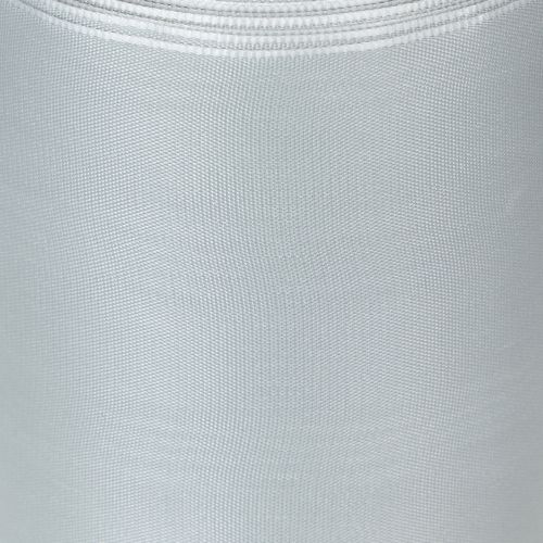 Artikel Satin Kranzband Silber 100mm 25m für Trauer, Gedenkkränze & Jubiläen, Wetterfest & Kompostierbar