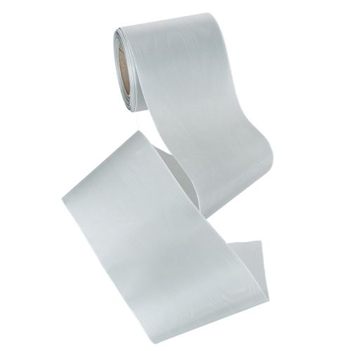 Satin Kranzband Silber 100mm 25m für Trauer, Gedenkkränze & Jubiläen, Wetterfest & Kompostierbar | Floristik24.de