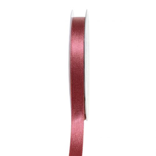 Floristik24 Satinband mit Glimmer Rosa 10mm 20m