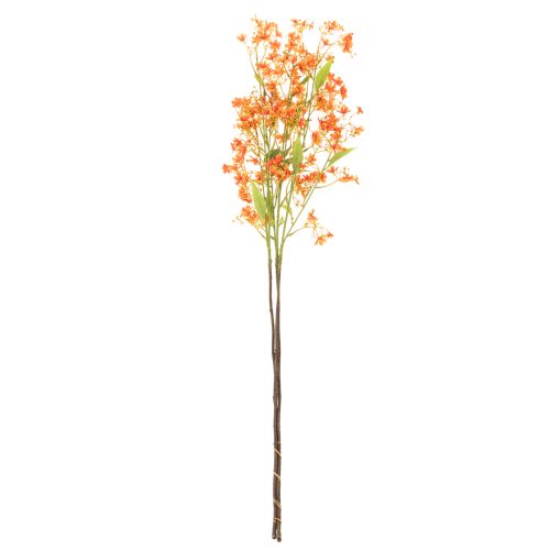 Kunstblume Orchideenzweig Orange filigran Raumdeko 110cm 3St | Floristik24.de